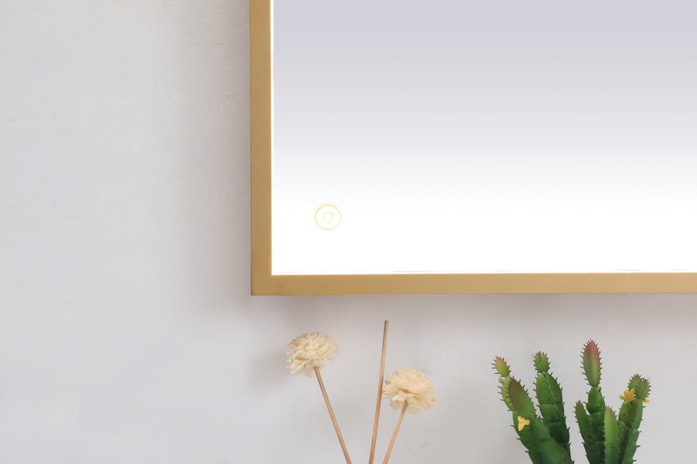 Modern Brass Led Mirror
