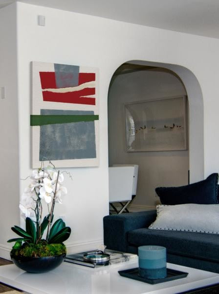 "Torn Red" Painting Print on Wrapped Canvas, 40"x60"