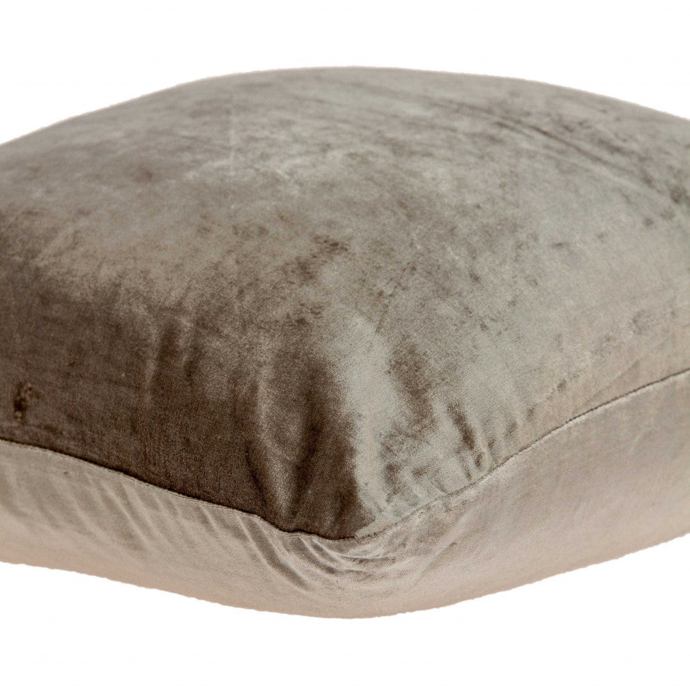 HomeRoots Super Soft Taupe Solid Pillow Cover