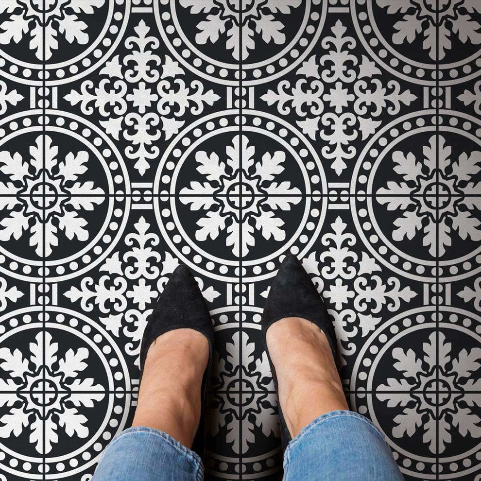Florenza Tile Stencil, DIY Faux Italian Tiles, Cement Tile Stencils, Small