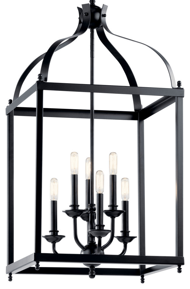 Larkin Black Foyer Chandelier 6-Light