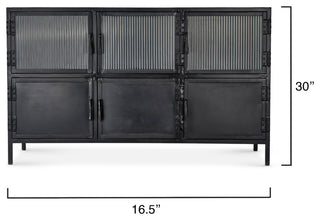 Vitrino 6 Door Iron Console
