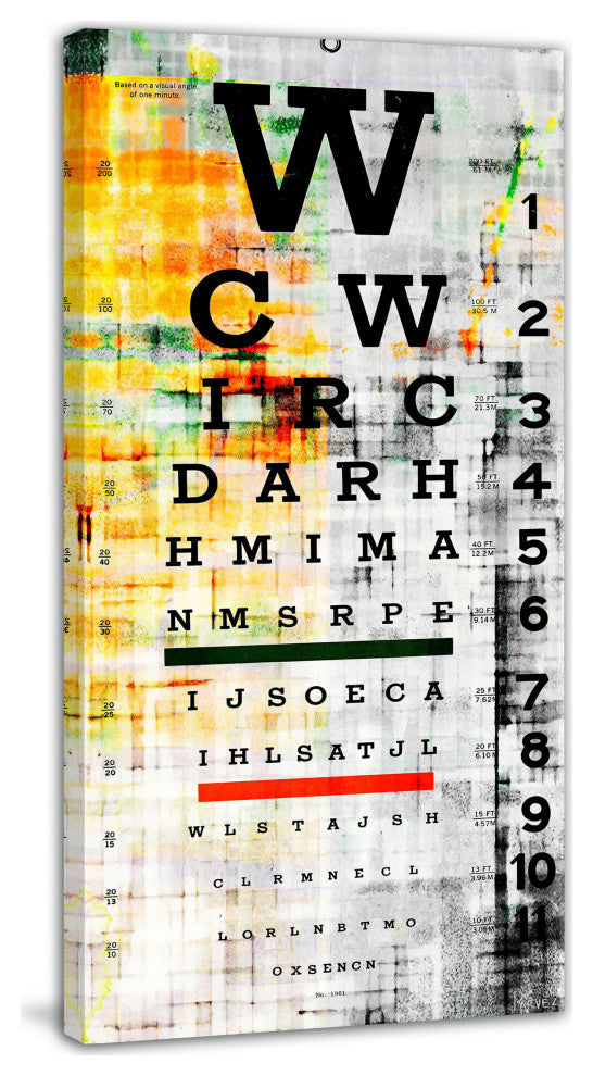 "Eye Chart" Fine Art Canvas Print, 12"x24"