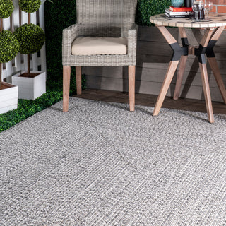 Nuloom Braided Lefebvre Indoor/Outdoor Area Rug, Salt And Pepper 8'x11'