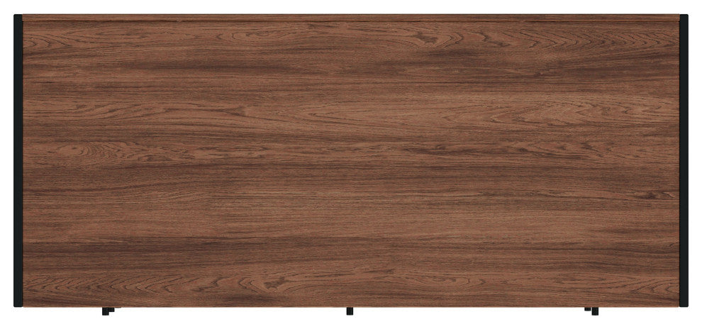 Drake 2 Drawer Iron and Wood Writing Desk