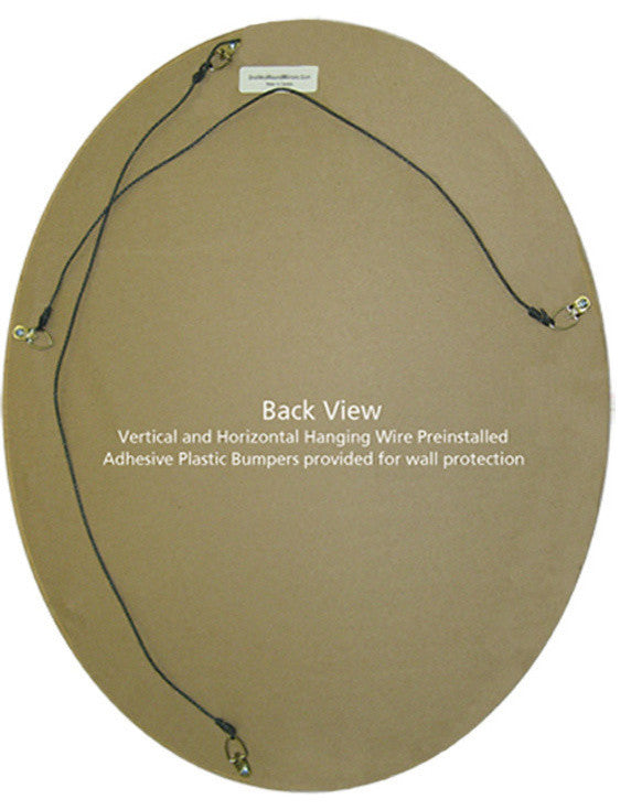 San Francisco Framed Oval Mirror in Gold Leaf, 19"x23"