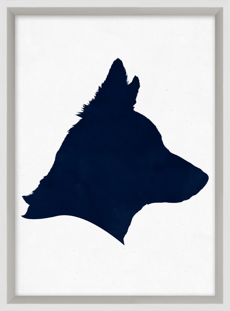 Variations In Blue Silhouette 20, Giclee Reproduction Artwork