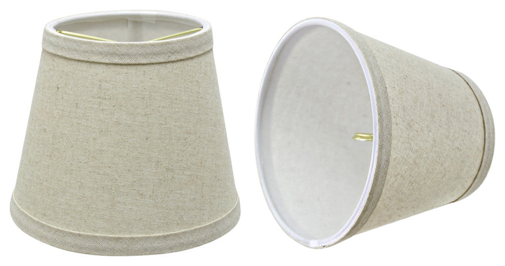 32861-2 Small Hardback Empire Chandelier Clip On Lamp Shade Light Gray 4"x6"x5"