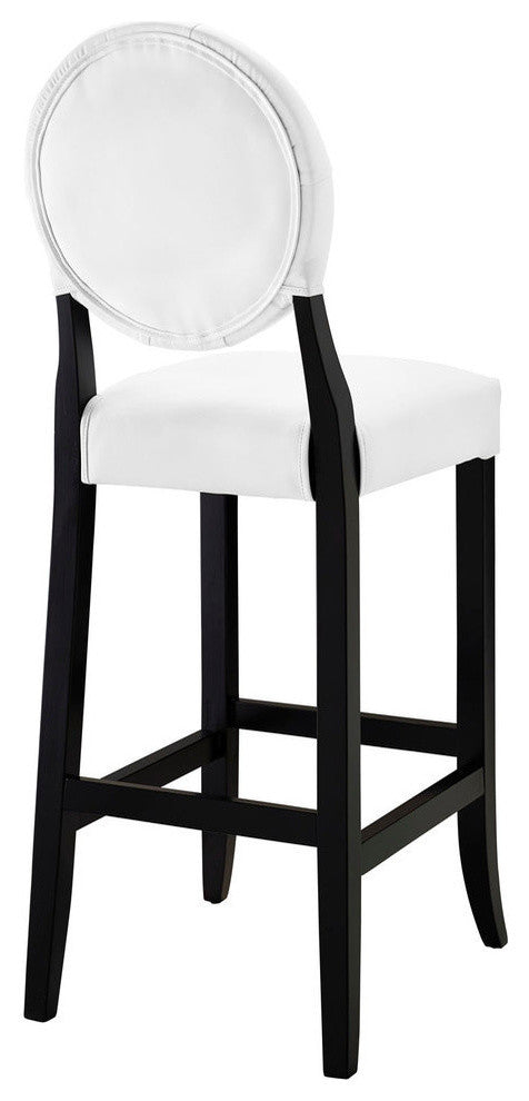 Modern White Button Bar Stool Set of 4