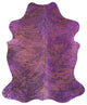 6' 0" X 4' 10" Purple Metallic Cowhide Rug C2150
