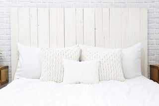 Handcrafted Headboard, Hanger Style, Whitewash, Full