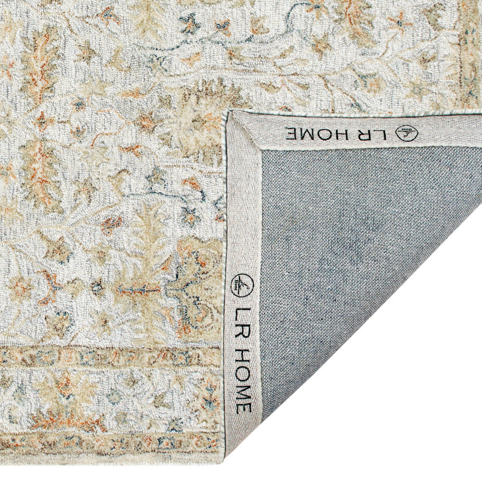 Ox Bay Vin Mel Abstract Hand-Tufted Area Rug, Silver/Tan, 5' x 7'9"