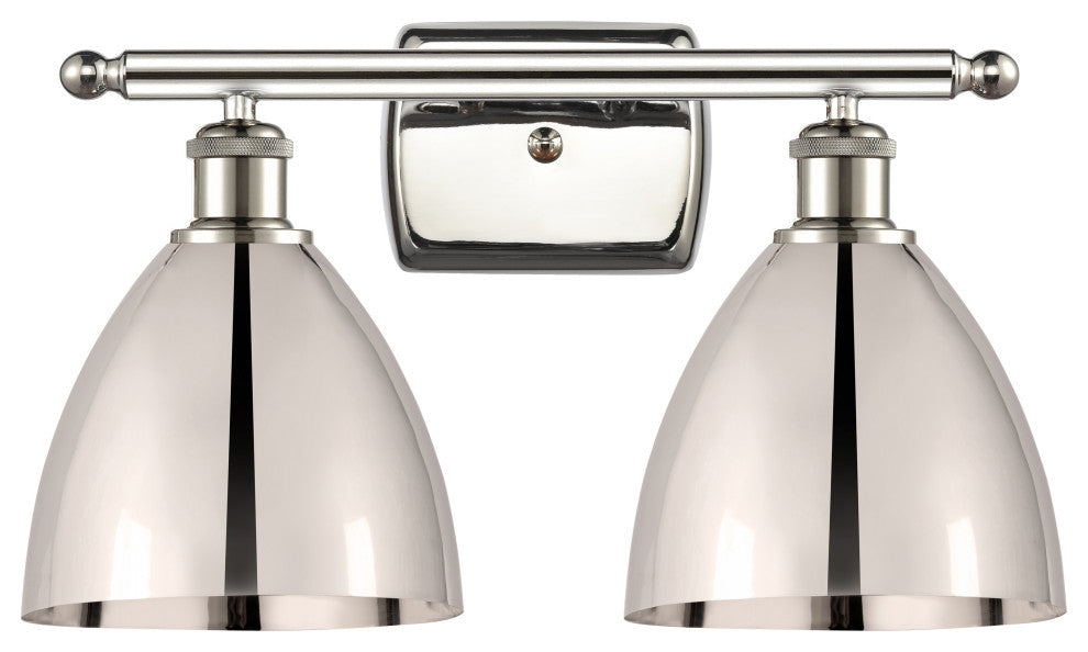 Ballston Dome Bath Vanity Light, Polished Nickel, Polished Nickel