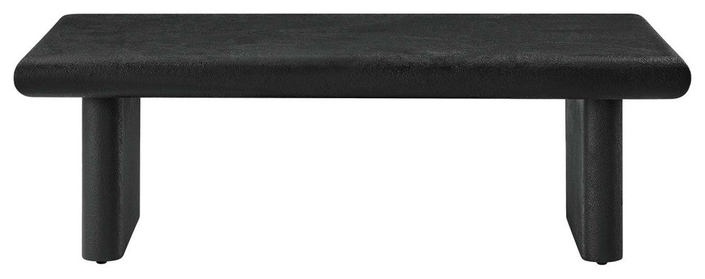 Relic Concrete Textured Coffee Table - Black