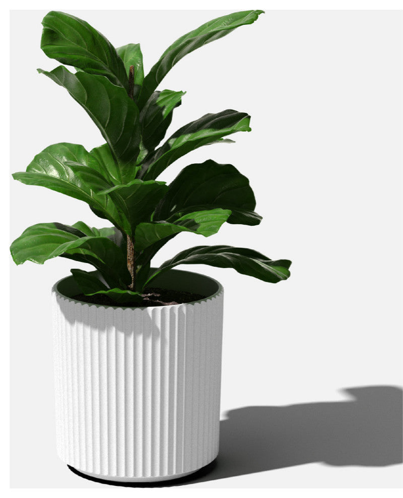 Veradek Demi Series Planter, White, 16", 1 Pack