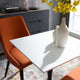 Modern Designer Lounge Square Dining Table, Wood Metal Steel, Black White
