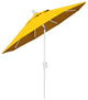 6ft. Matted White Aluminum Market Umbrella Push Button Tilt Sun Yellow Sunbrella