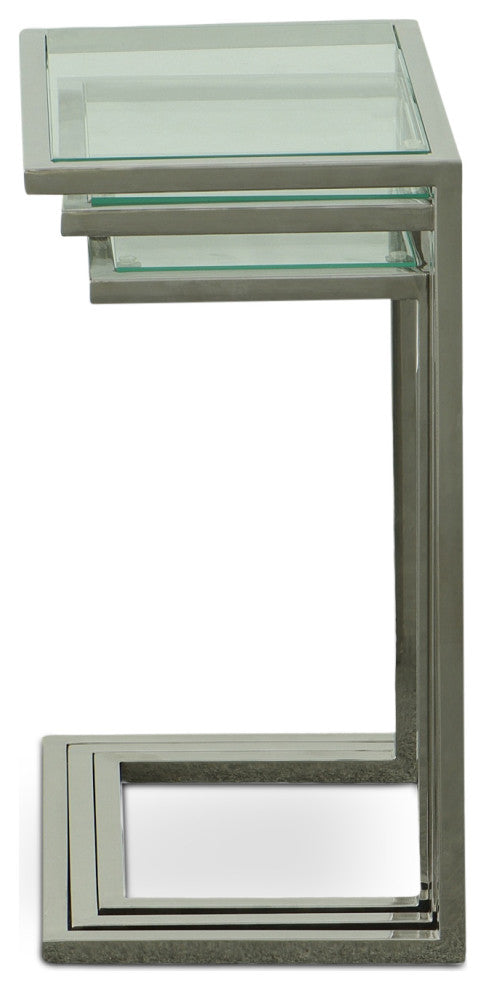 Easton Nesting Table Set, Chrome