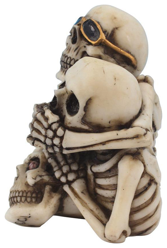 Design Toscano Hear See Speak No Evil Skeleton Pen Holder