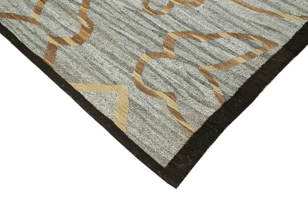 Rug N Carpet - Handmade Turkish 7' 9'' x 10' 1'' Modern Design Wool Kilim Rug