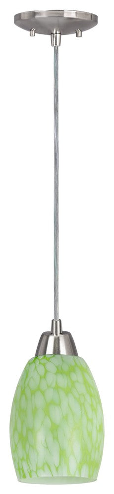 21037-11 , 1-Light Hanging Socket Mini Pendant Kit, Satin Nickel