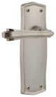 Prairie Plate With Fleur Lever, Satin Nickel, Passage, Non-Handed