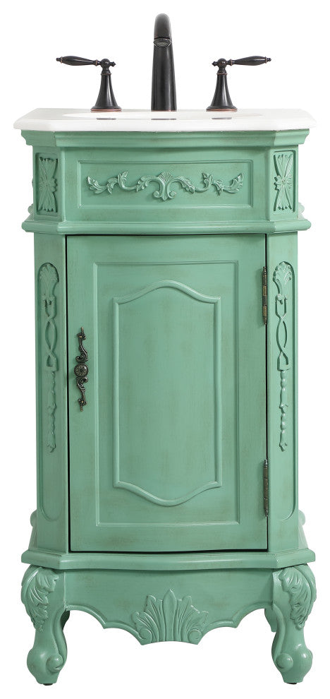 Bathroom Vanity, Vintage Mint, 19", Single Sink