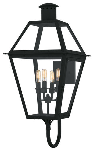 Quoizel RO8414 Rue De Royal 4 Light 30" Tall Outdoor Wall Sconce - Earth Black