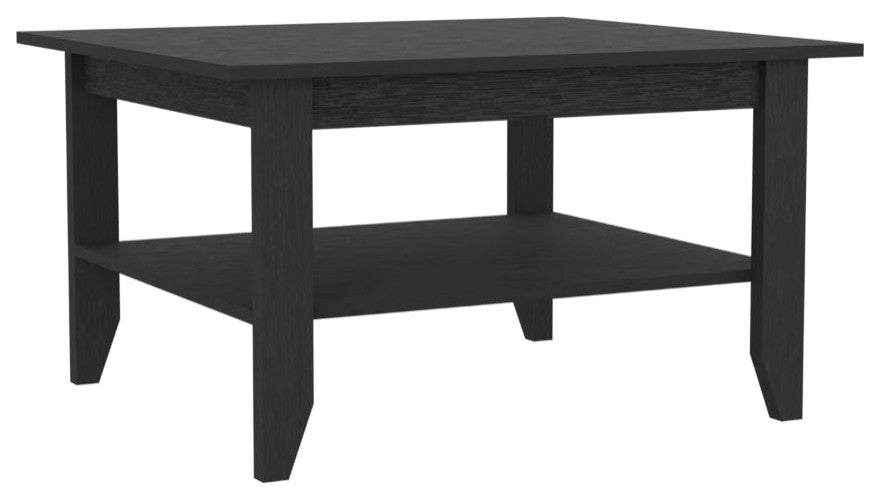 Houston 2 Piece Living Room Set, Coffee Table and Coffee Table, Black/Espresso