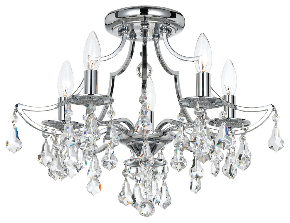 Crystorama Lighting Group 5930-CL-MWP Cedar 5 Light 19"W - Polished Chrome