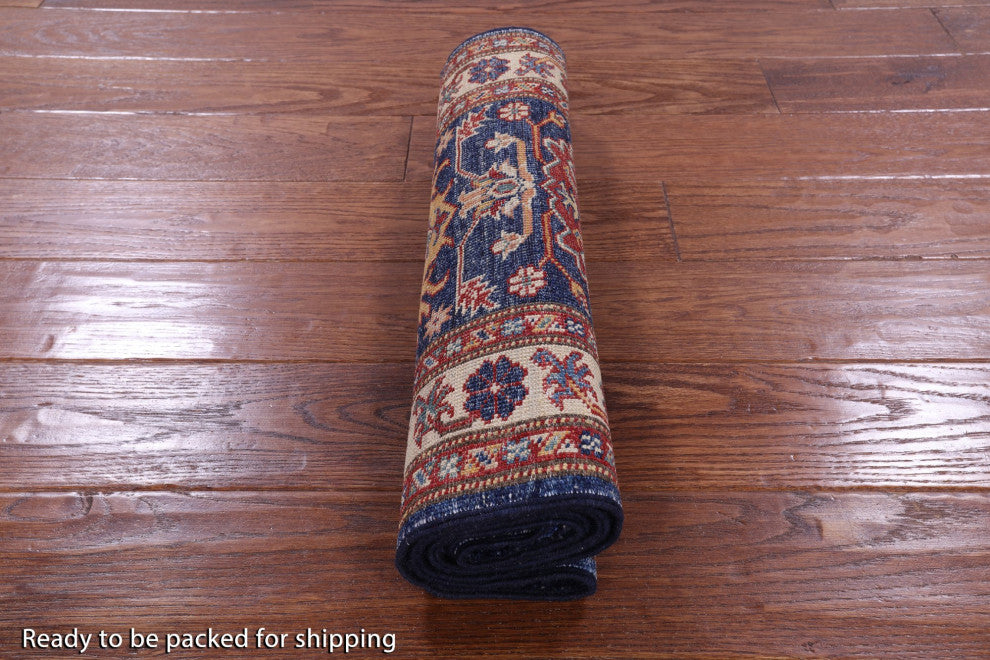 1' 11" X 5' 8" Runner Super Kazak Handmade Wool Rug Q10308