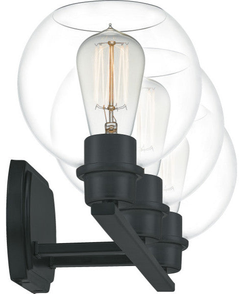 Quoizel PRUC8626MBK Three Light Bath, Matte Black Finish