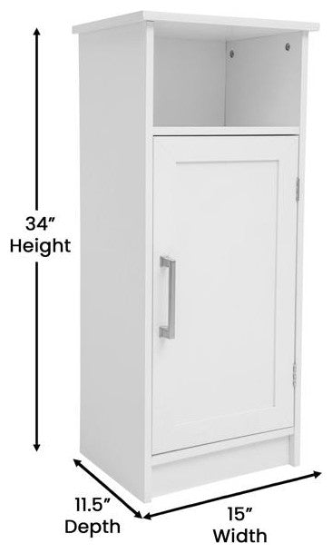 Vega Bathroom Storage Cabinet, White