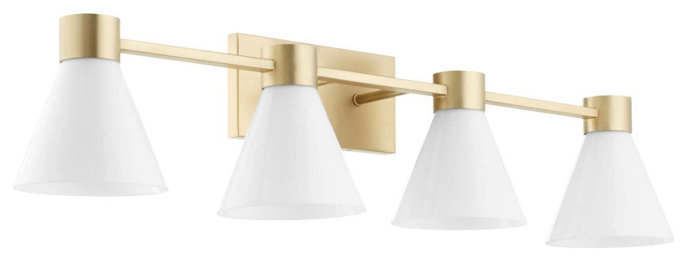 Quorum International 5119-4 Beldar 4 Light 38"W Vanity Light - Matte Black /