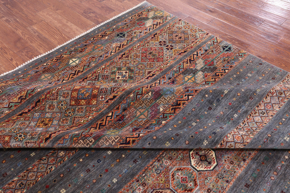 8' 11" X 12' 4" Super Kazak Khorjin Handmade Wool Rug - Q12568
