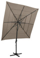vidaXL 4-Tier Parasol with Aluminum Pole Taupe 98.4"x98.4
