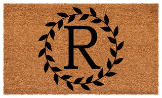 Calloway Mills Laurel Wreath Doormat, Letter R