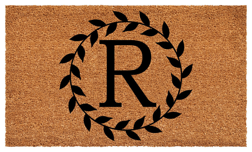 Calloway Mills Laurel Wreath Doormat, Letter R