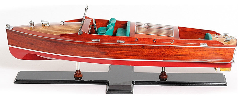 Chris Craft Runabout Painted Wooden Handcrafted boat model