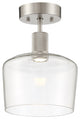 Access Port Nine 1-Light Chardonnay LED Semi-Flush Brushed Steel