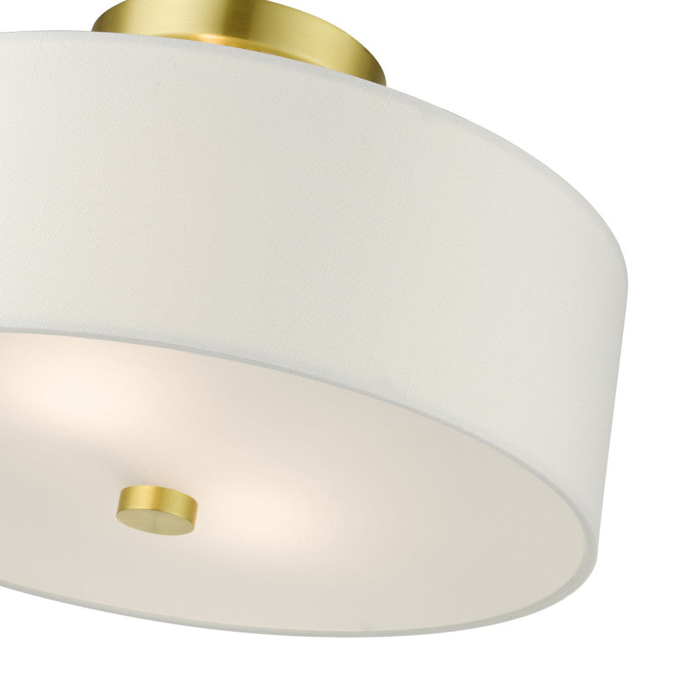 Satin Brass Timeless, Transitional, Versatile, Semi Flush