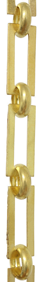 RCH Hardware Brass Rectangle Chandelier Chain, 3', Acid Dipped, U55