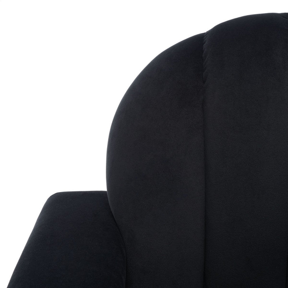 Safavieh Couture Josh Channel Tufted Accent Chair, Black