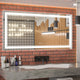 3-Colors LED Bathroom Mirror, Anti-Fog Memory Dimmable, Sliver, 48"x24"