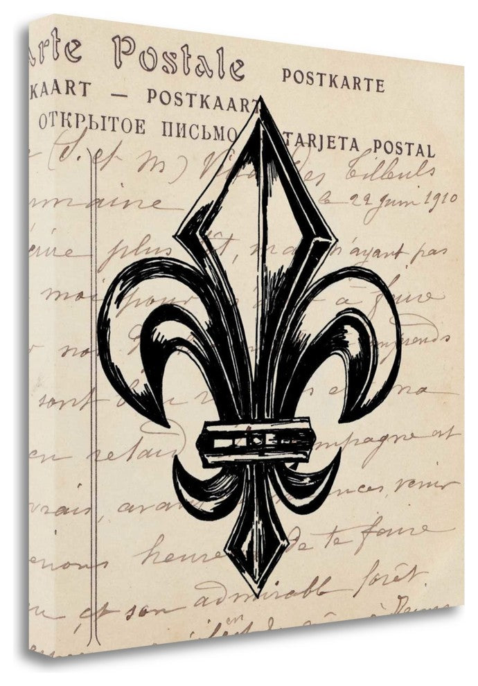 "Fleur De Lis I" By Sabine Berg, Giclee Print on Gallery Wrap Canvas
