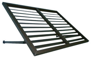 Awntech 4' Bahama Metal Shutter Awning, Pewter