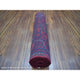 Deep And Saturated Red, Hand Knotted Afghan Khamyab Wool Runner Rug, 2'7"x9'7"