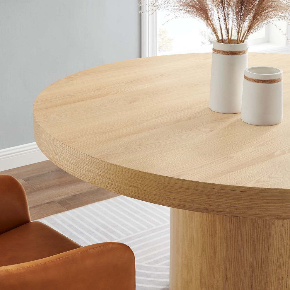 Gratify 60" Round Dining Table, Oak
