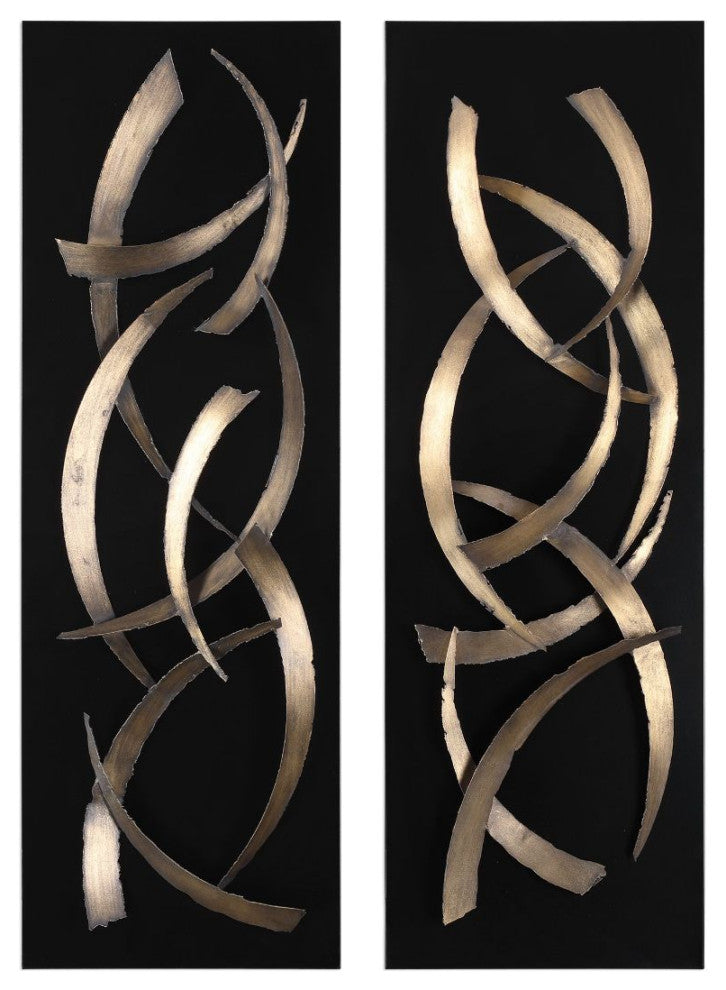 Uttermost Brushstrokes Metal Wall Art, Set of 2