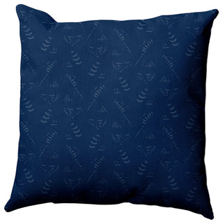 Muted Bongo Outdoor Pillow, Navy, 14"x20"
